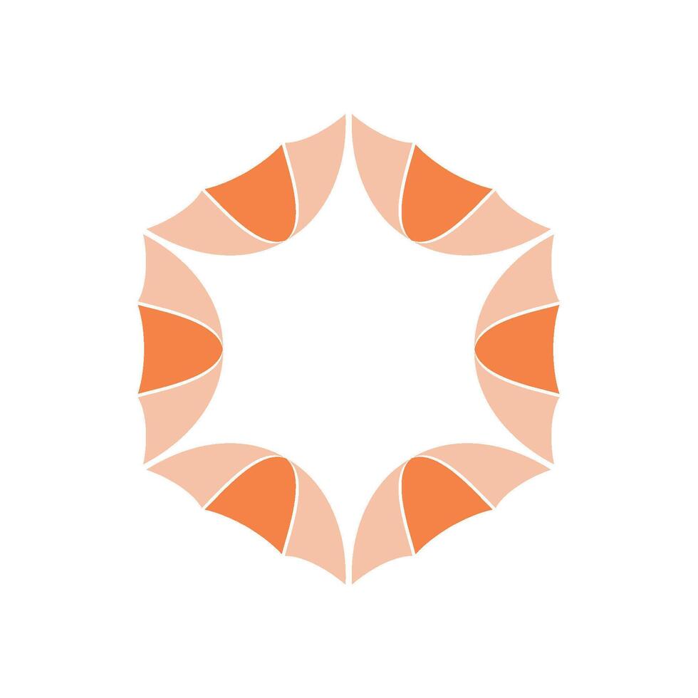 Abstract Hexagon Star Frame Logo Template vector