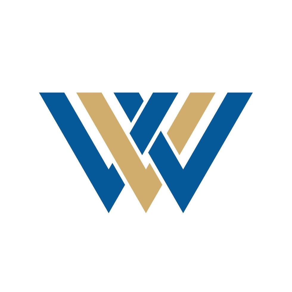 Letter V W Plaited Logo Template vector