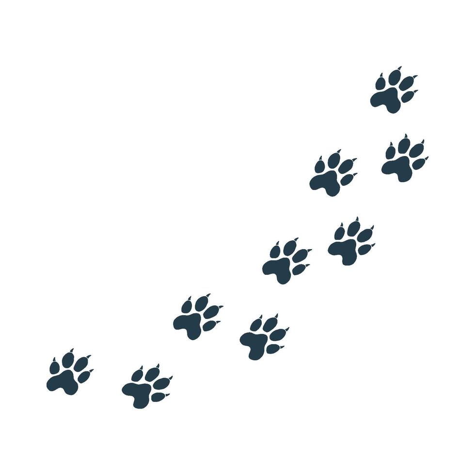 Track Paw Print Icon Logo Template Illustration Design. EPS 10. vector