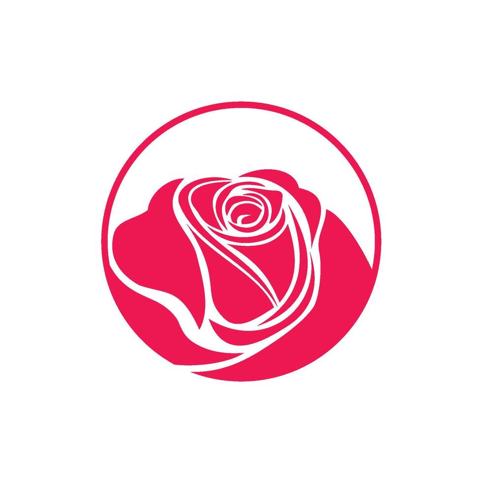 Blossom Rose Flower Logo Template vector