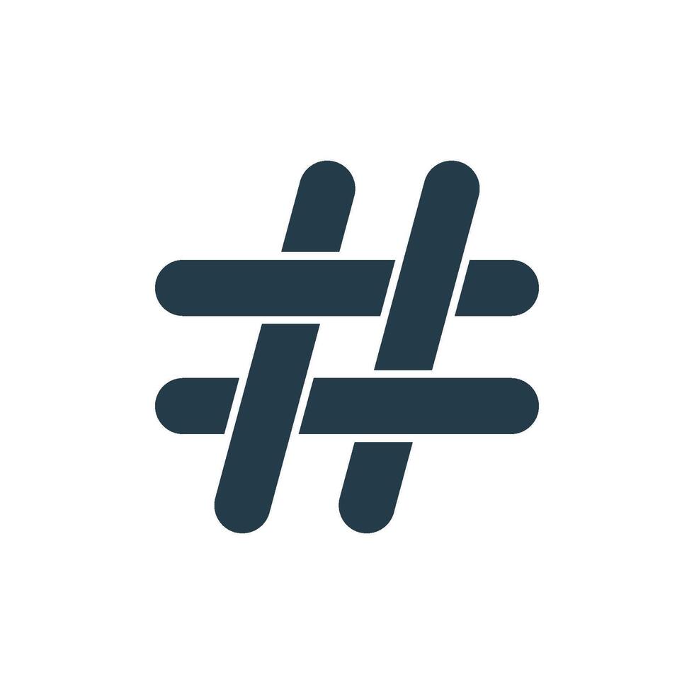 Hashtag Decorative Icon Logo Template Illustration Design. EPS 10. vector