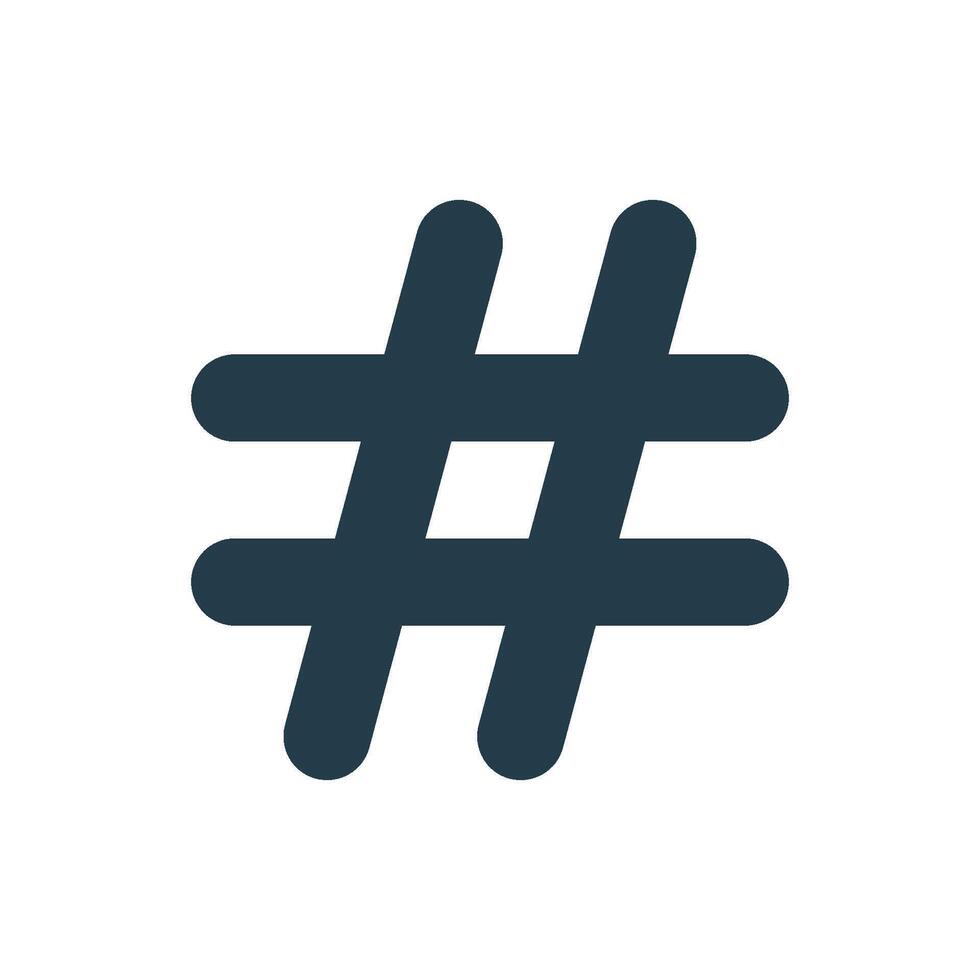 Simple Hashtag Icon Logo Template Illustration Design. EPS 10. vector