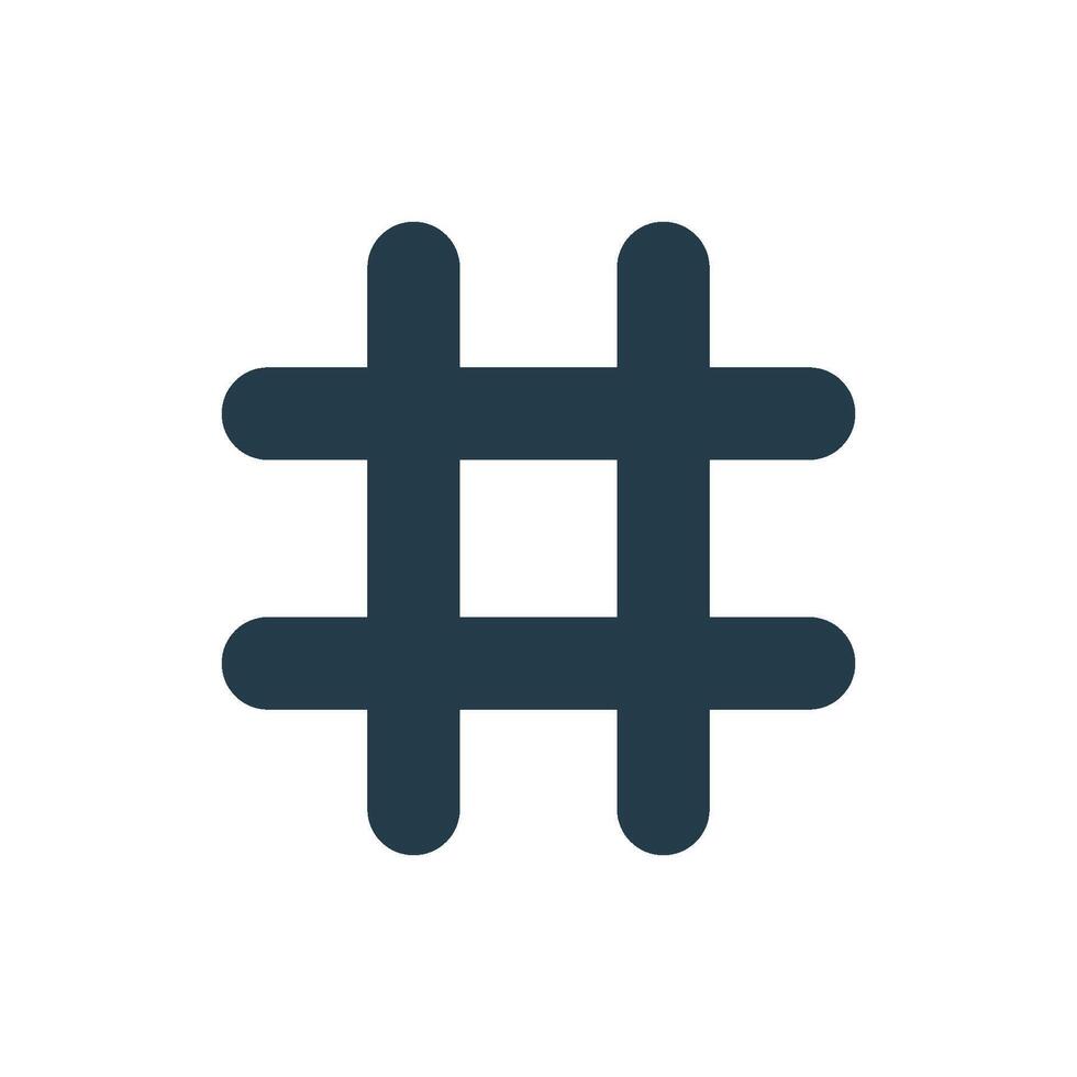Glyph Hashtag Icon Logo Template Illustration Design. EPS 10. vector