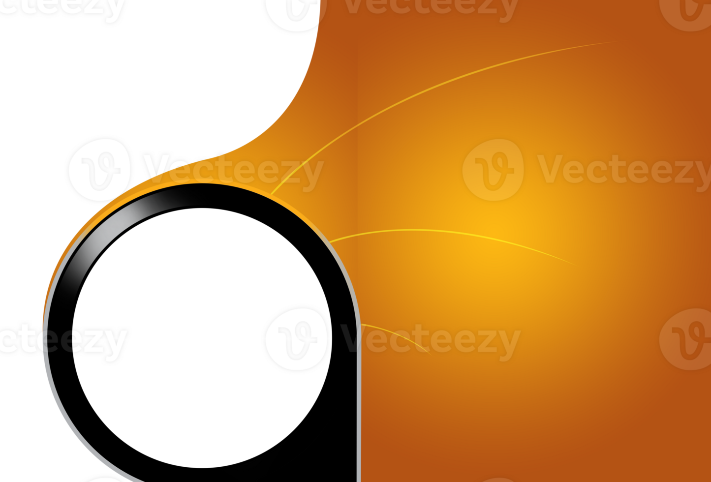 Black Embossed Circle in Front of Yellow Surface png