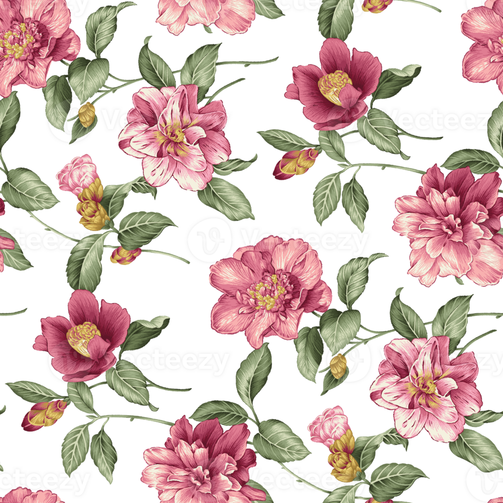 seamless wallpaper cards all over design floral leaf vintage png