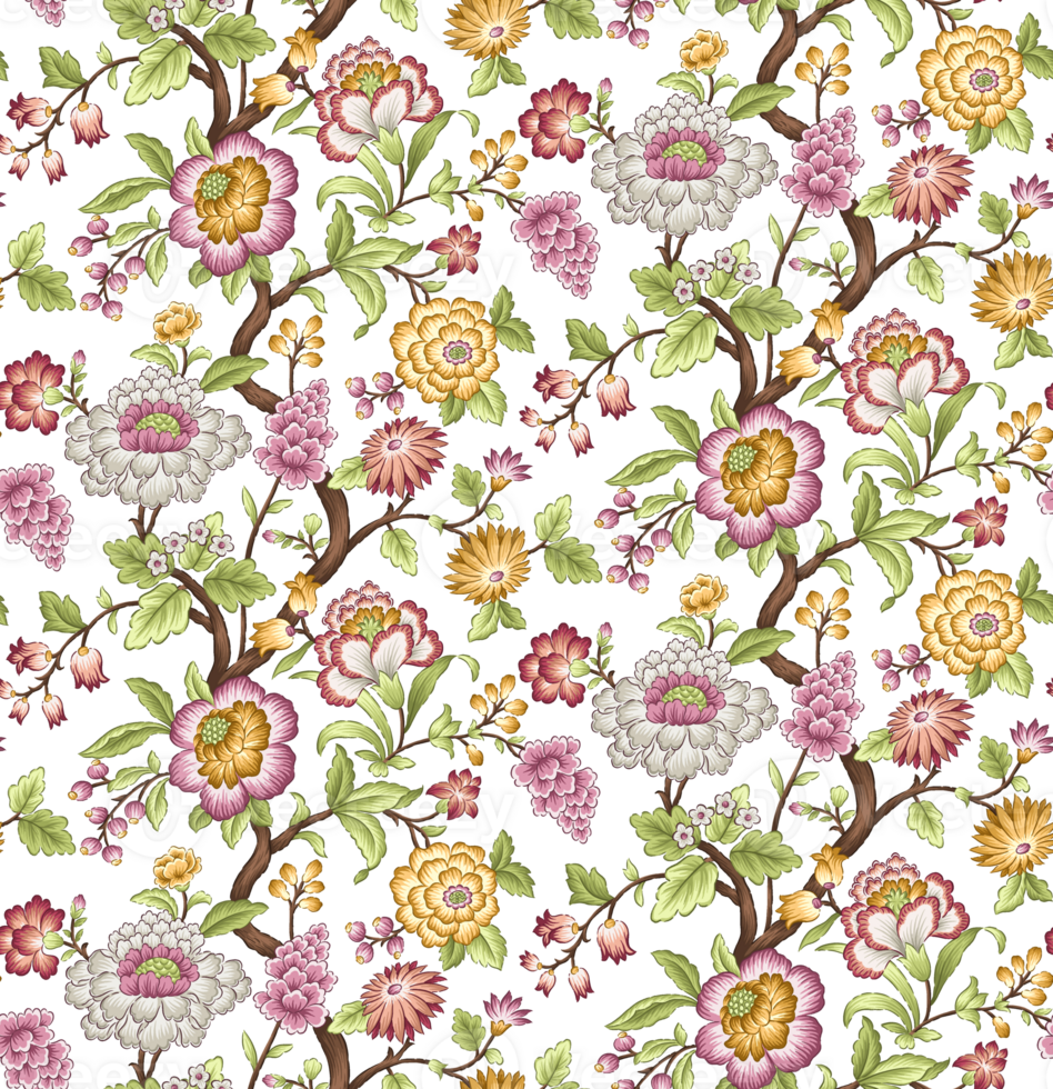 floral seamless beautiful wallpaper cards all over design floral leaf vintage ornament png