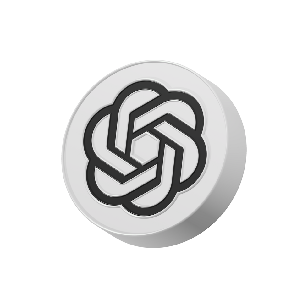 chatgpt logo icon open ai 3d rendering png