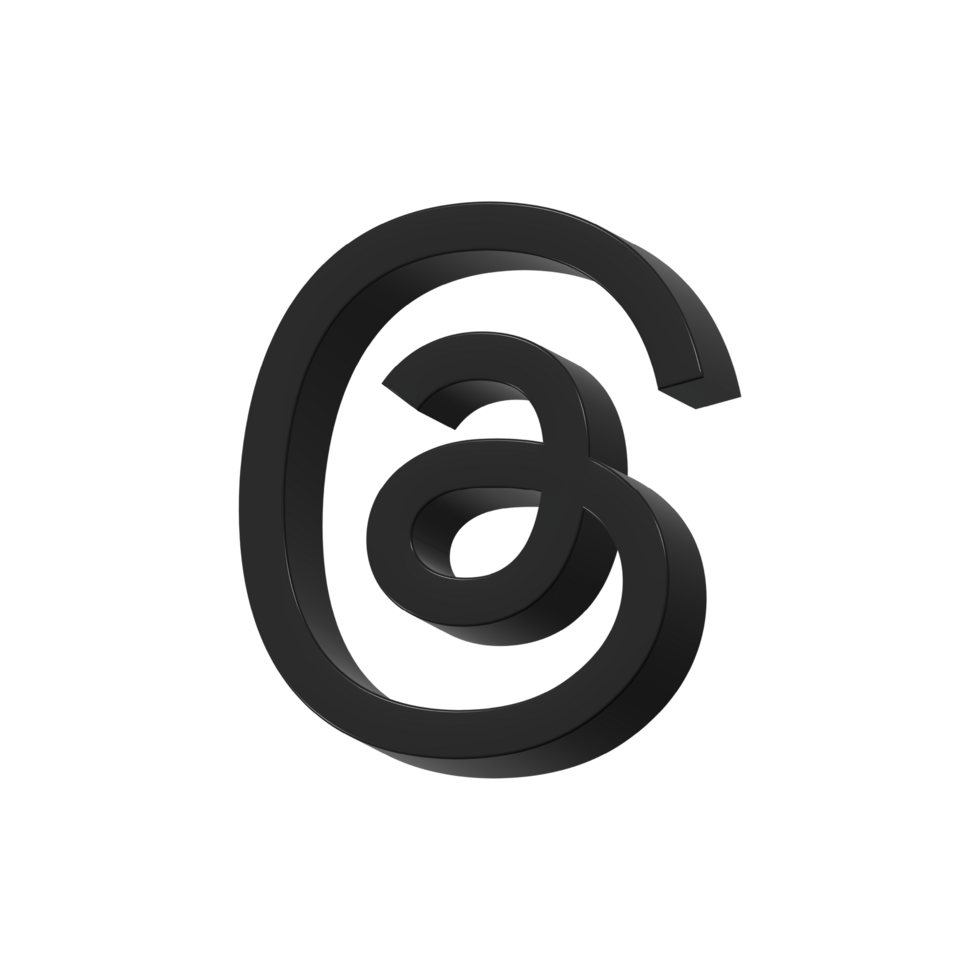 threads icon logo 3d rendering png