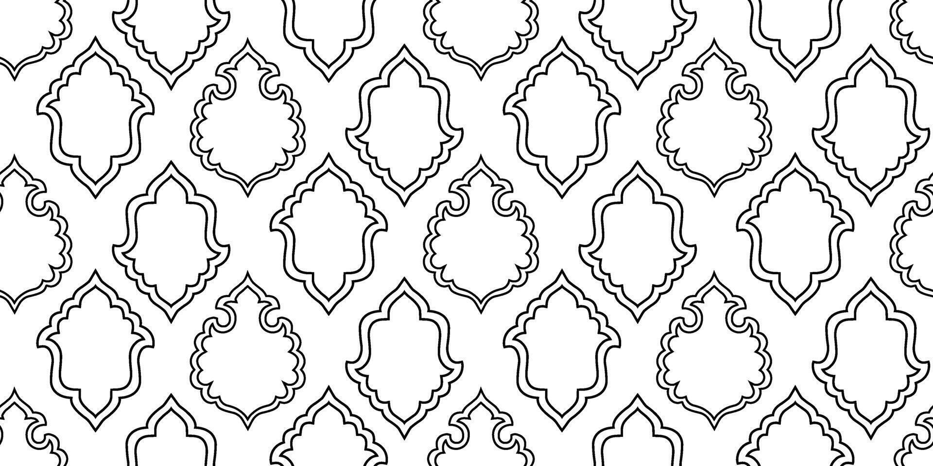 A black and white pattern with ornate designs vector