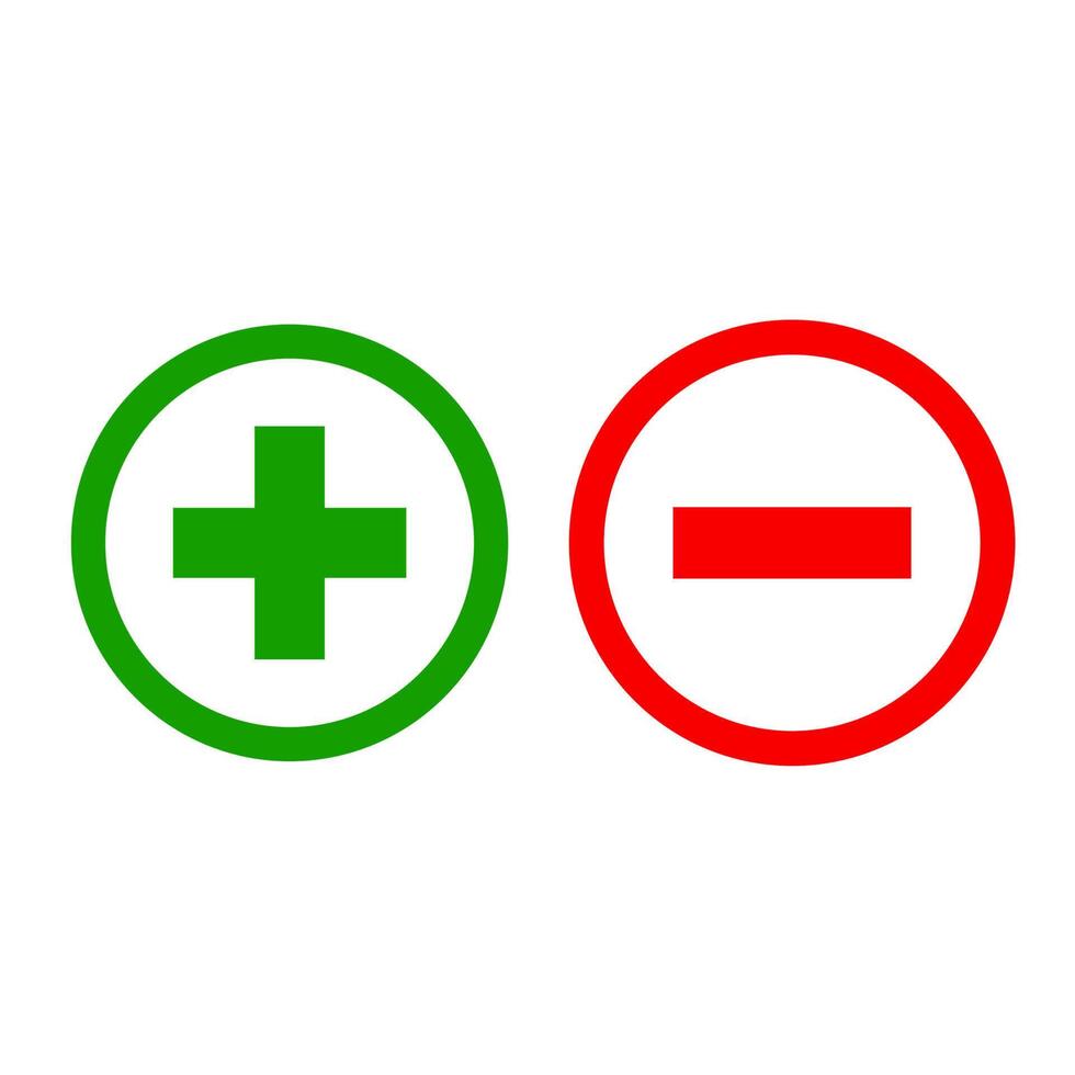 Two red and green circles with a cross on them vector