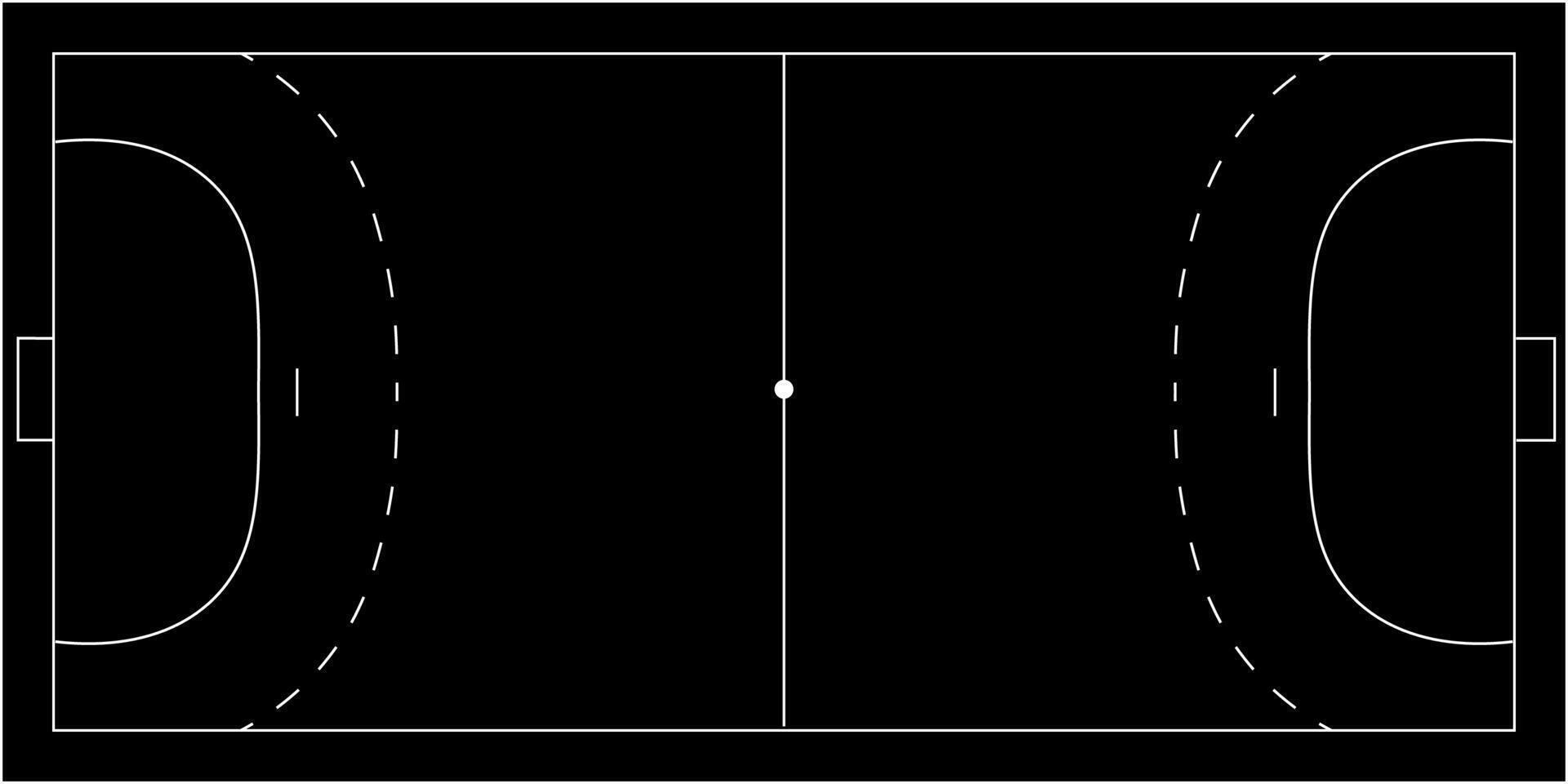 Handball black tactical board design vector
