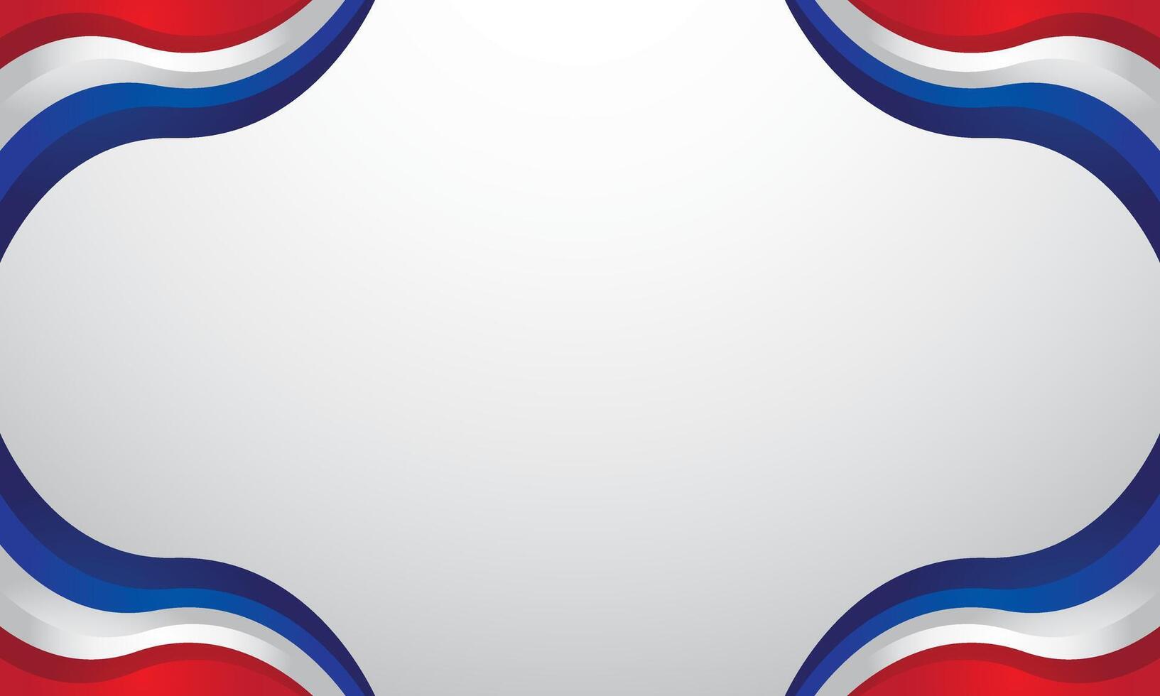Red and blue flags in the background of corner decoration vector