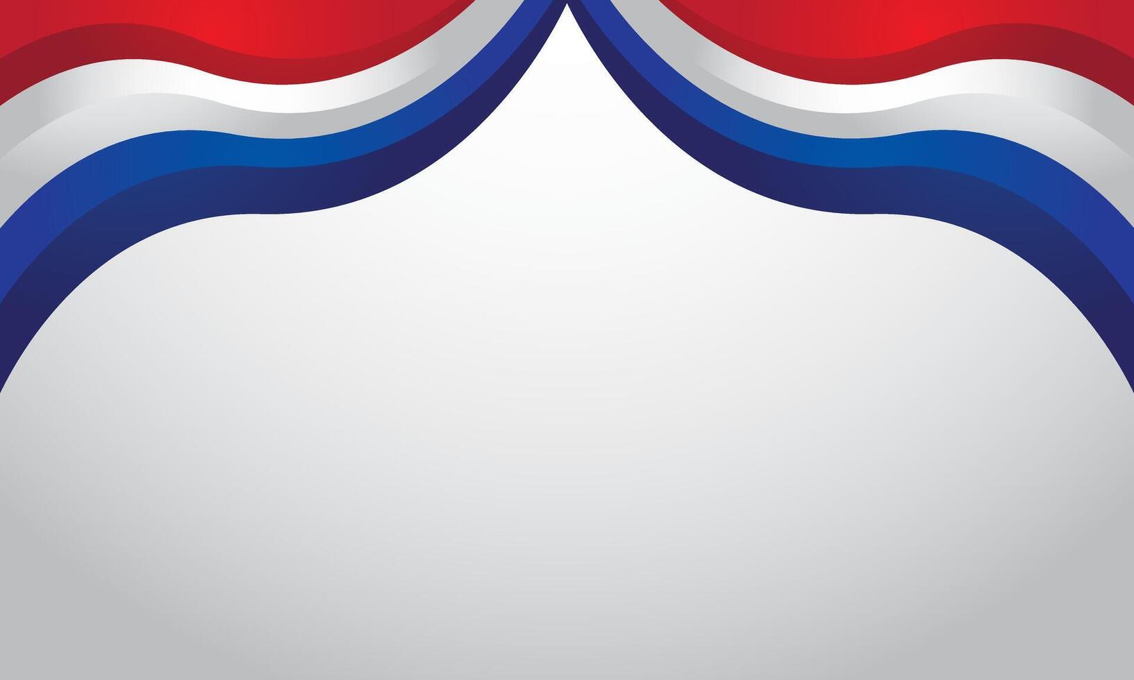 Red and blue flag background on corner vector