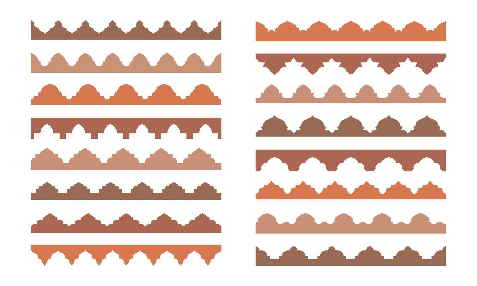 Arab morocco shapes, Islamic Saudi pattern decor vector