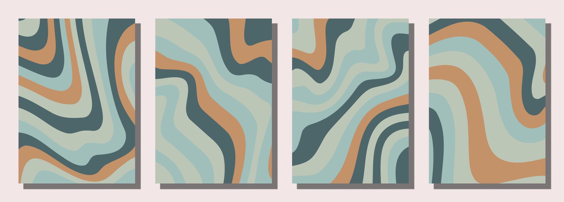 Abstract psychedelic groovy simple. vector