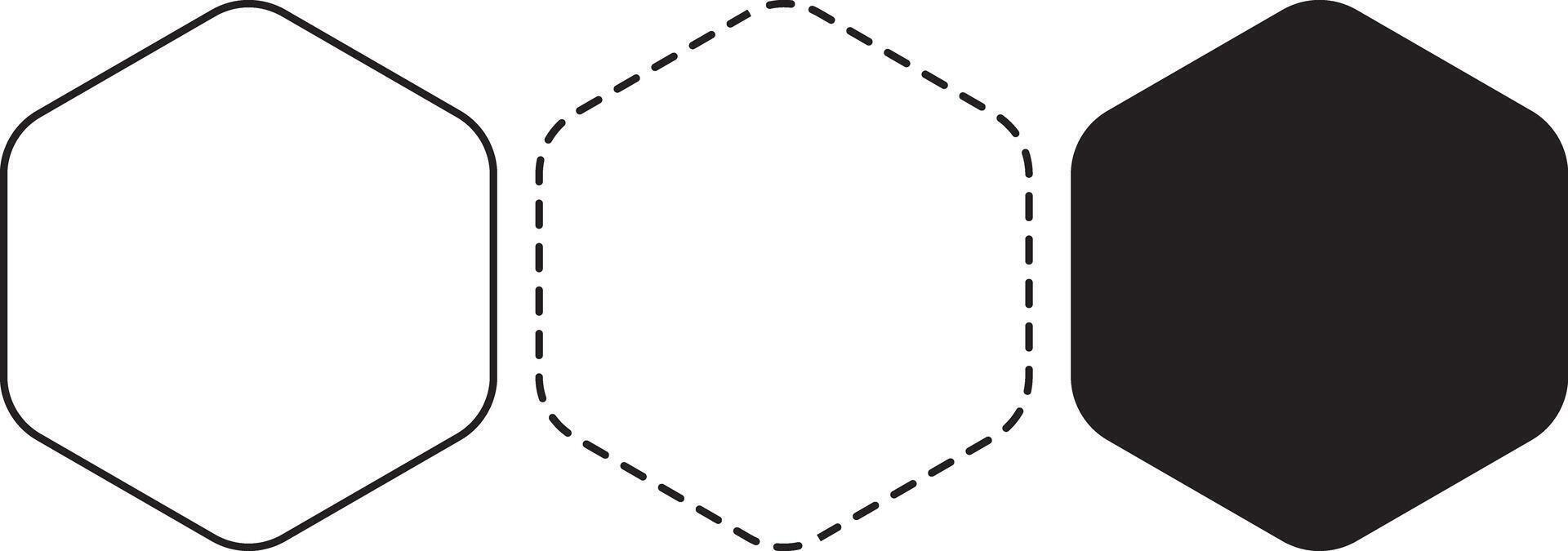 round hexagolal frame vector