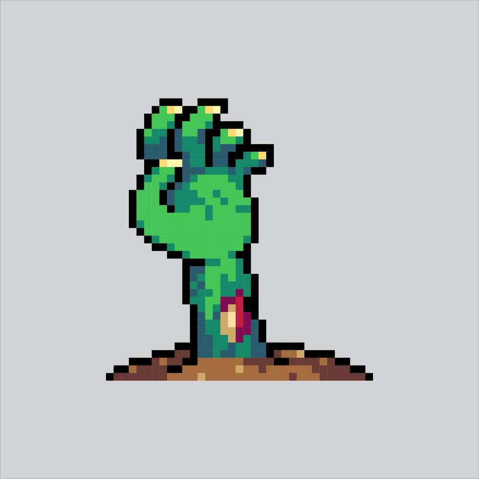 Pixel art illustration Creepy Zombie. Pixelated Scary Zombie. vector
