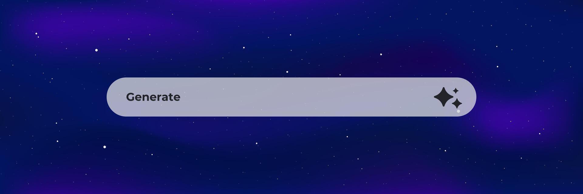 Ai generate button with star icon for artificial intelligence and neuro applications vector