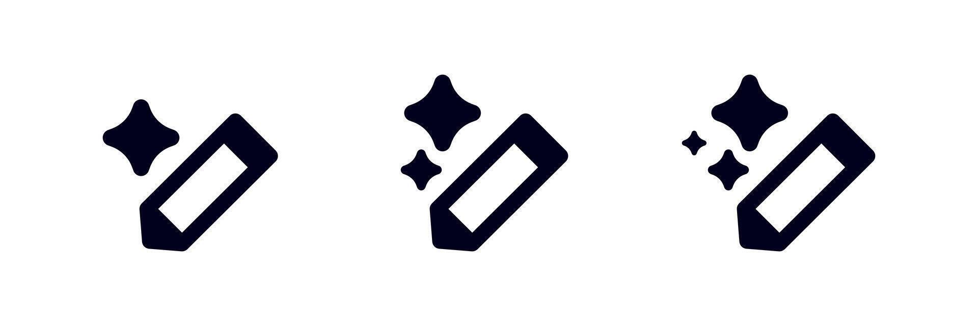 Ai artificial intelligence icons representing neural clean interface sparkling visuals vector