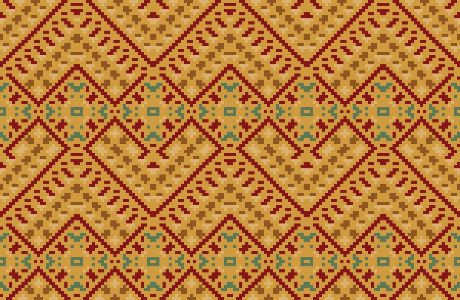 Mosaic Traditional Japanese Patternfolk Embroidery, Aztec Geometric Ornament Print. Design for Carpet, Wallpaper, Clothing, Wrapping, Fabric vector