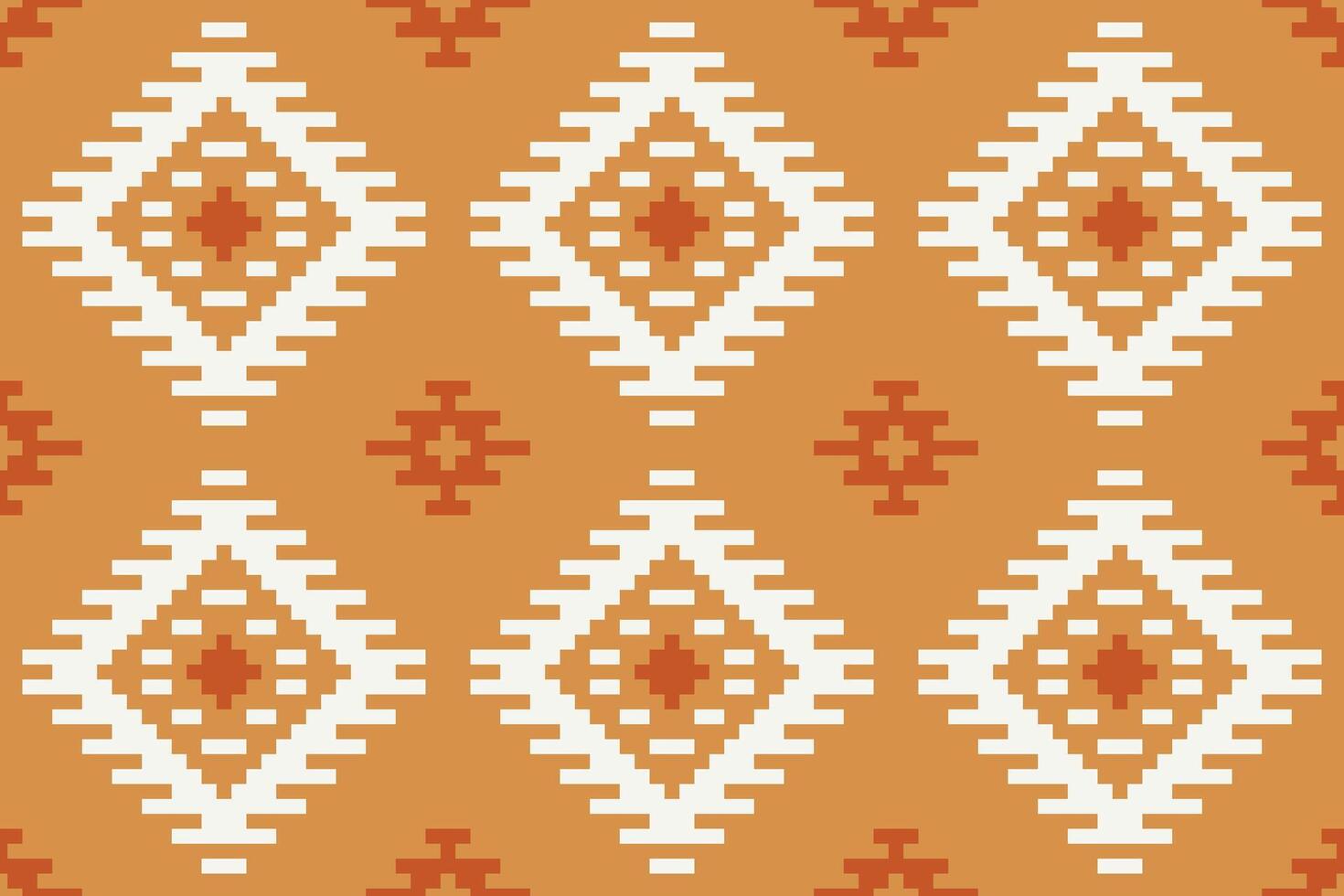 Abstract Floral Arabic Patternfolk Embroidery, Aztec Geometric Ornament Print. Design for Carpet, Wallpaper, Clothing, Wrapping, Fabric vector