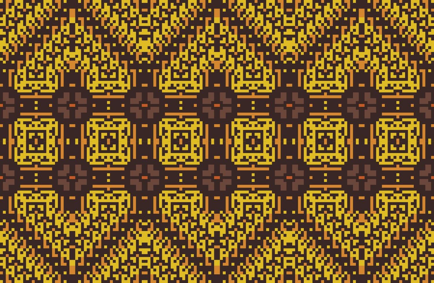 Abstract Ikat Quilt Patternfolk Embroidery, Aztec Geometric Ornament Print. Design for Carpet, Wallpaper, Clothing, Wrapping, Fabric vector