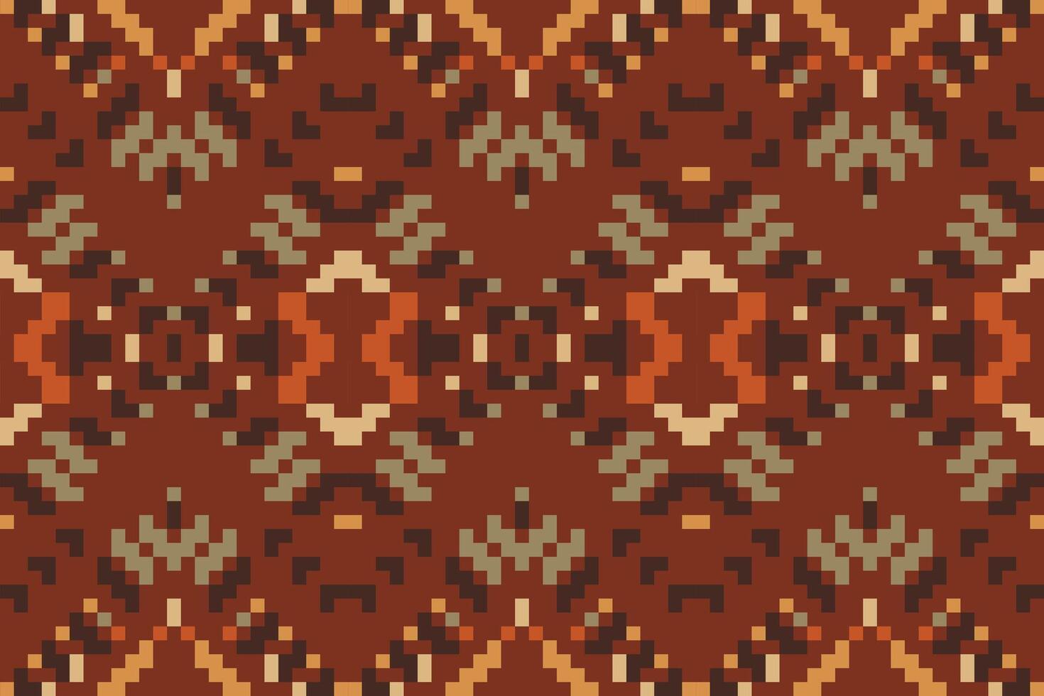 Boho Seamless Abstract Geometric Patternfolk Embroidery, Aztec Geometric Ornament Print. Design for Carpet, Wallpaper, Clothing, Wrapping, Fabric vector