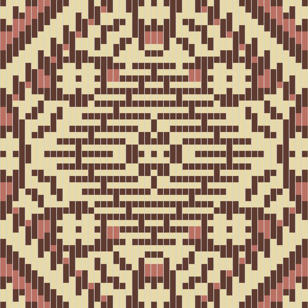 Stitch Islamic Geometric Patternfolk Embroidery, Aztec Geometric Ornament Print. Design for Carpet, Wallpaper, Clothing, Wrapping, Fabric vector