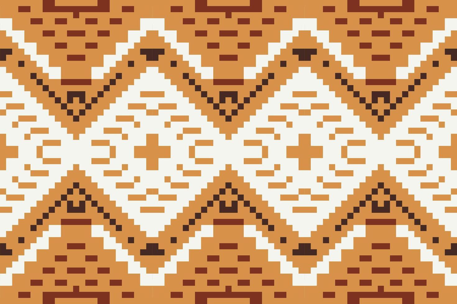 Arabesque Traditional Granny Square Patternfolk Embroidery, Aztec Geometric Ornament Print. Design for Carpet, Wallpaper, Clothing, Wrapping, Fabric vector