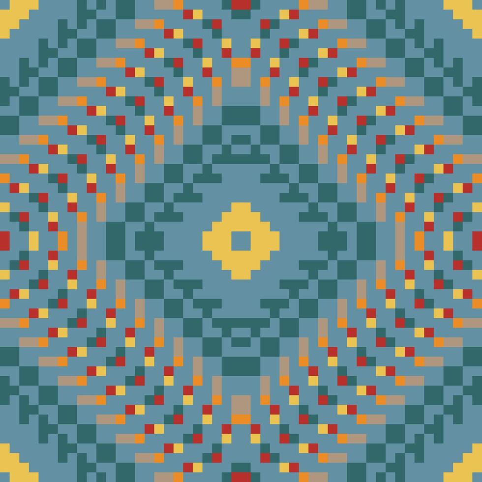 Boho Traditional Pattern Backgroundfolk Embroidery, Aztec Geometric Ornament Print. Design for Carpet, Wallpaper, Clothing, Wrapping, Fabric vector