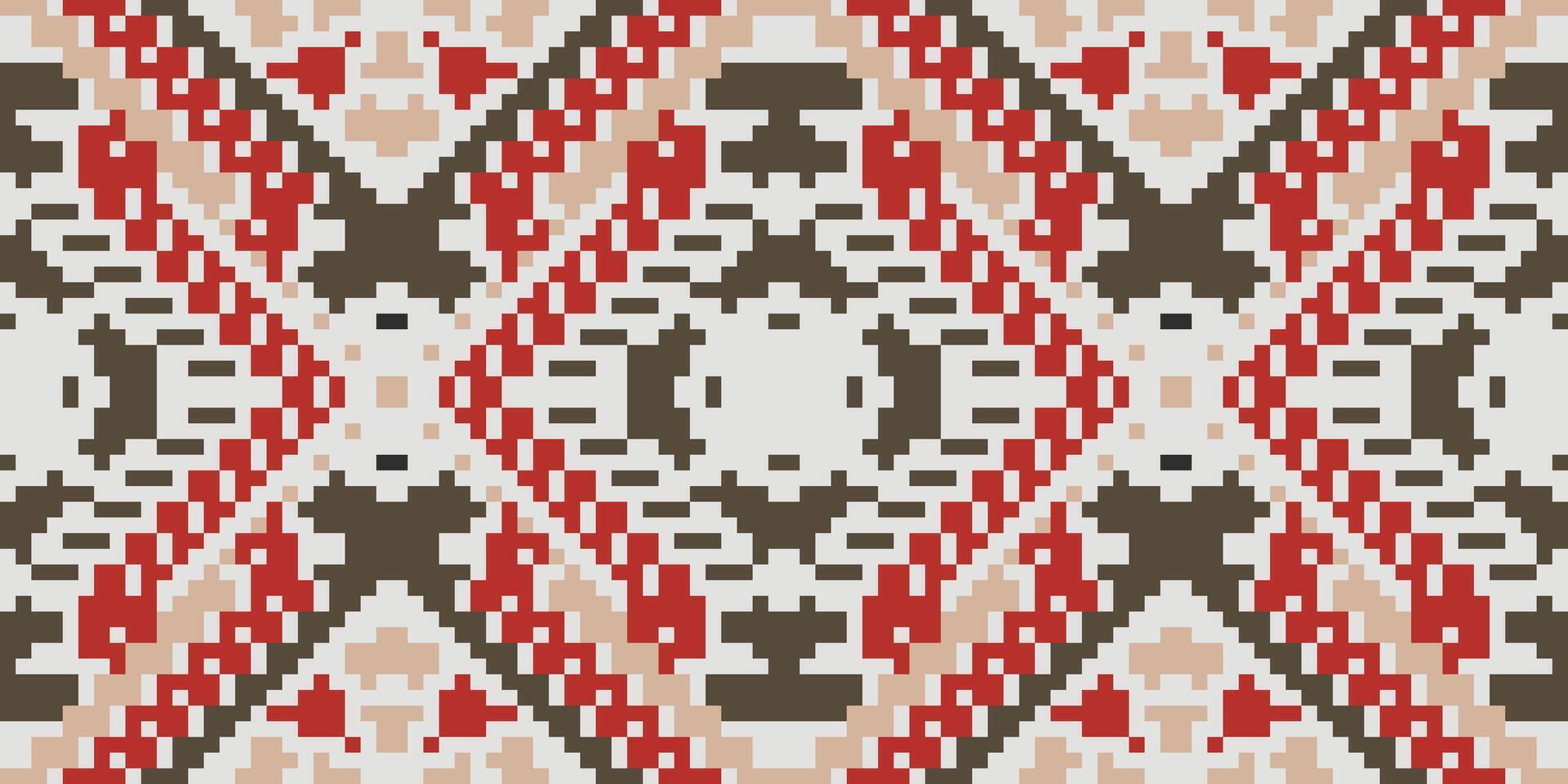 Carpet Ethnic Geometric Patternfolk Embroidery, Aztec Geometric Ornament Print. Design for Carpet, Wallpaper, Clothing, Wrapping, Fabric vector