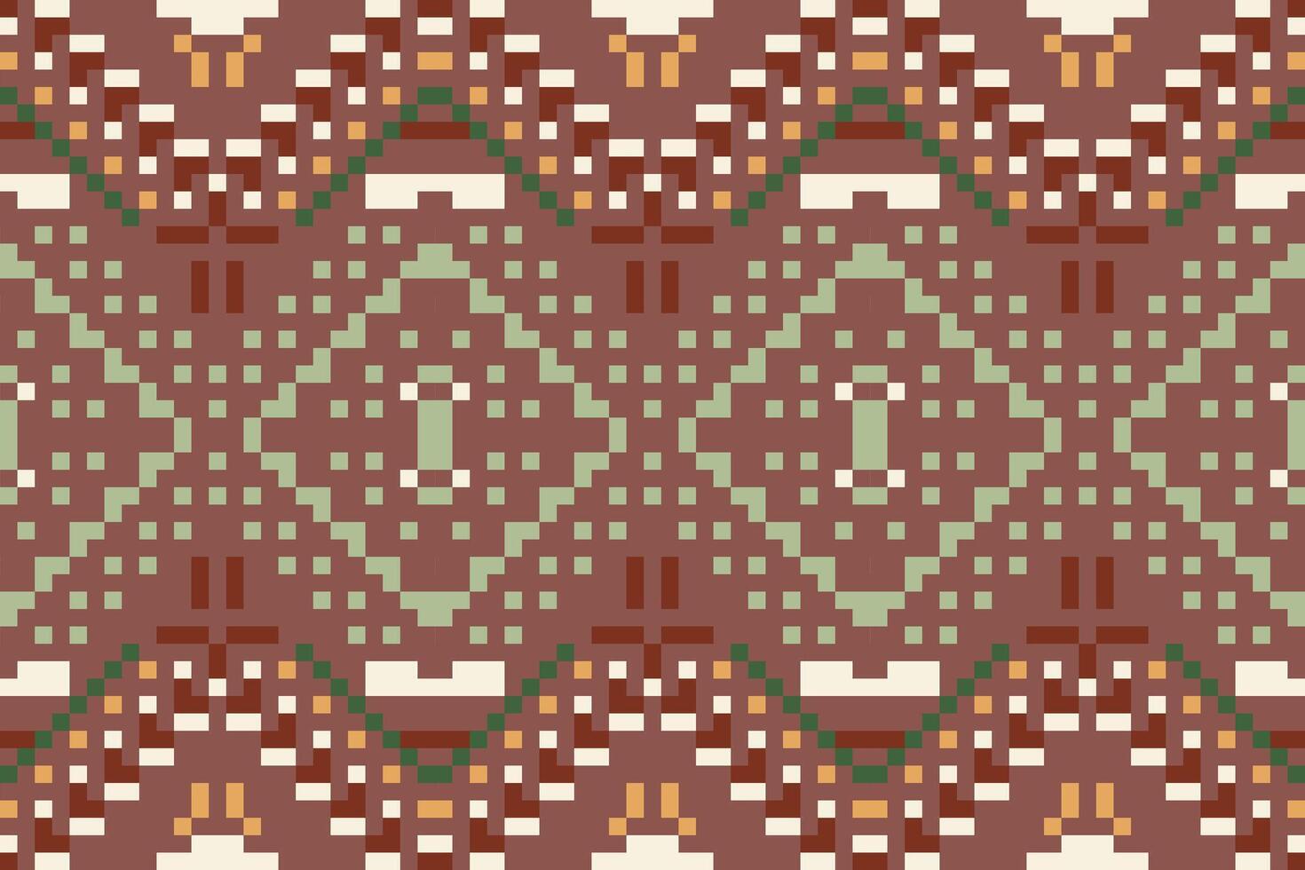 Carpet Ikat Print Patternfolk Embroidery, Aztec Geometric Ornament Print. Design for Carpet, Wallpaper, Clothing, Wrapping, Fabric vector