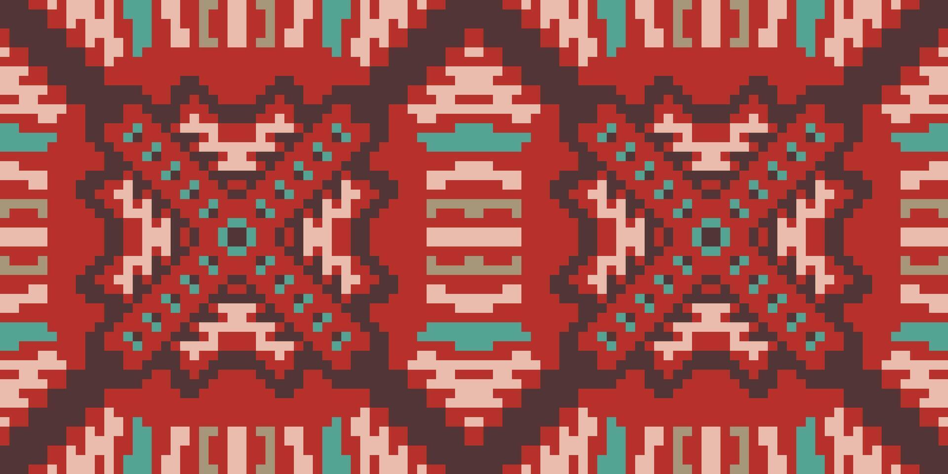 Turkish Tribal Ethnic Patternfolk Embroidery, Aztec Geometric Ornament Print. Design for Carpet, Wallpaper, Clothing, Wrapping, Fabric vector