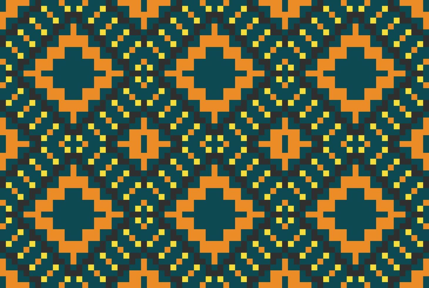 Endless Ethnic Ikat Patternfolk Embroidery, Aztec Geometric Ornament Print. Design for Carpet, Wallpaper, Clothing, Wrapping, Fabric vector