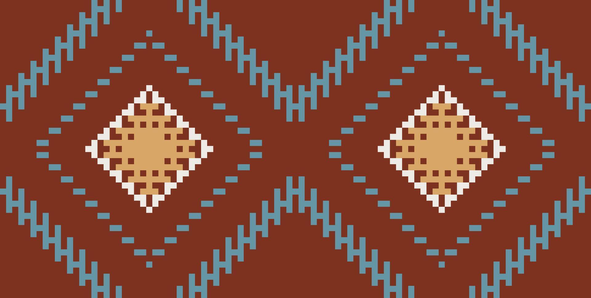 Tribal Art Modern Abstract Geometric Patternfolk Embroidery, Aztec Geometric Ornament Print. Design for Carpet, Wallpaper, Clothing, Wrapping, Fabric vector