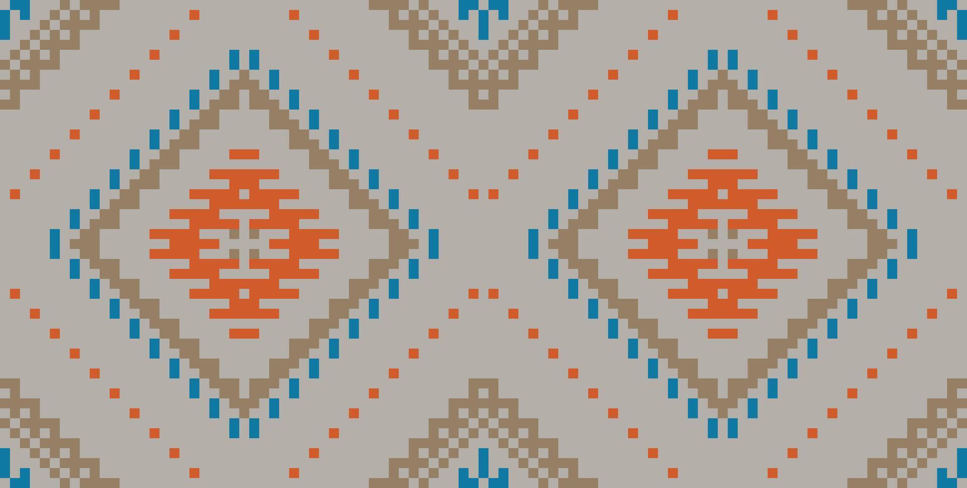 Ethnic Design Arabic Geometrical Pattern and Designfolk Embroidery, Aztec Geometric Ornament Print. Design for Carpet, Wallpaper, Clothing, Wrapping, Fabric vector