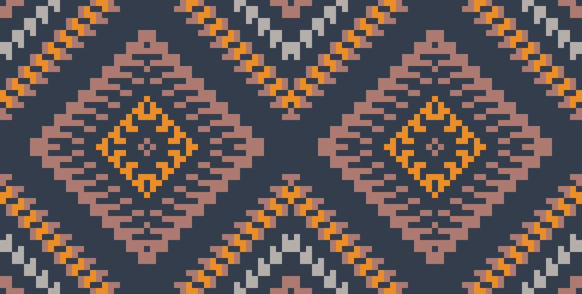 Geometric Ethnic Watercolor Ikat Patternfolk Embroidery, Aztec Geometric Ornament Print. Design for Carpet, Wallpaper, Clothing, Wrapping, Fabric vector