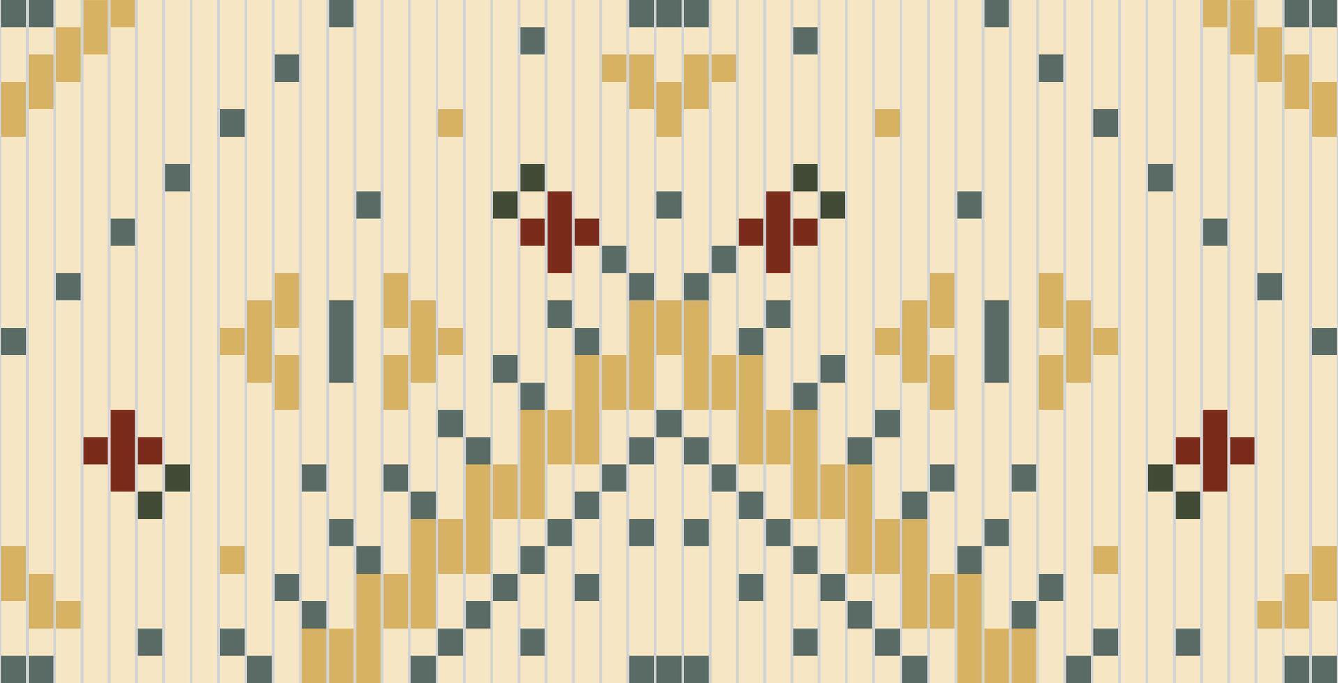 Fabric Design Ikat Seamless Patternfolk Embroidery, Aztec Geometric Ornament Print. Design for Carpet, Wallpaper, Clothing, Wrapping, Fabric vector