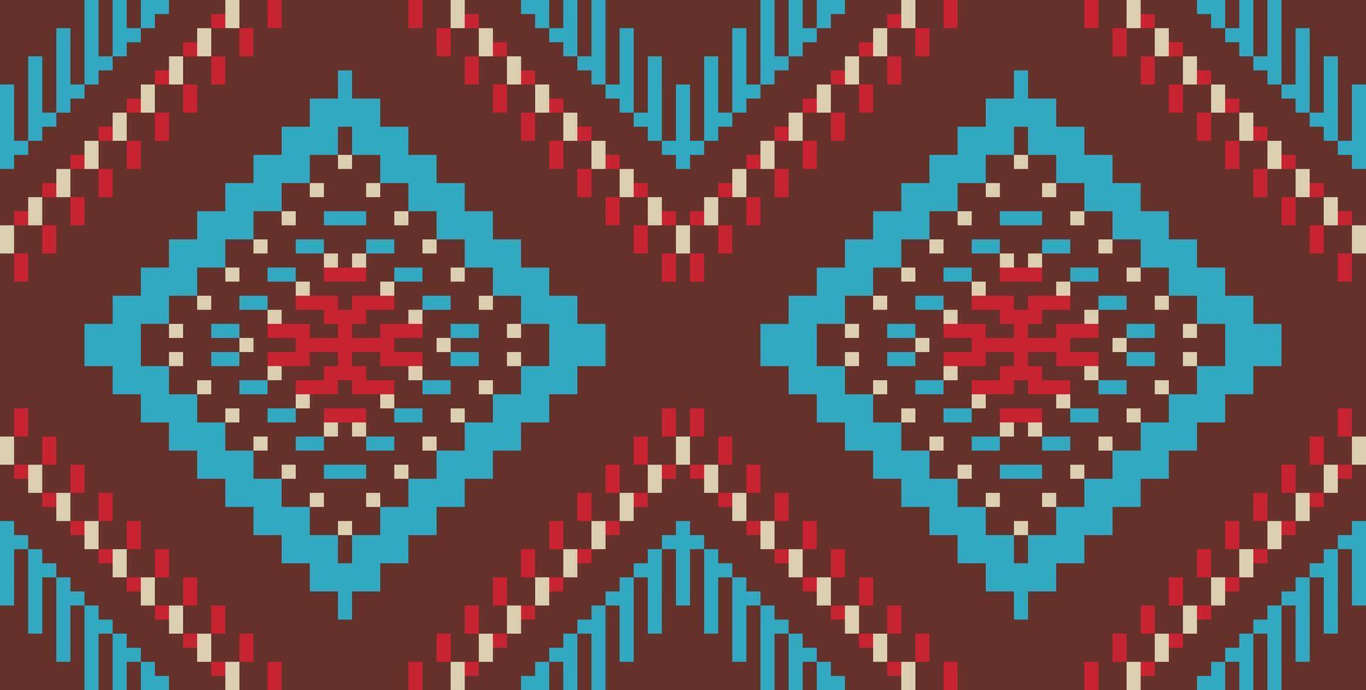 Turkish Arabic Mehndi Designfolk Embroidery, Aztec Geometric Ornament Print. Design for Carpet, Wallpaper, Clothing, Wrapping, Fabric vector