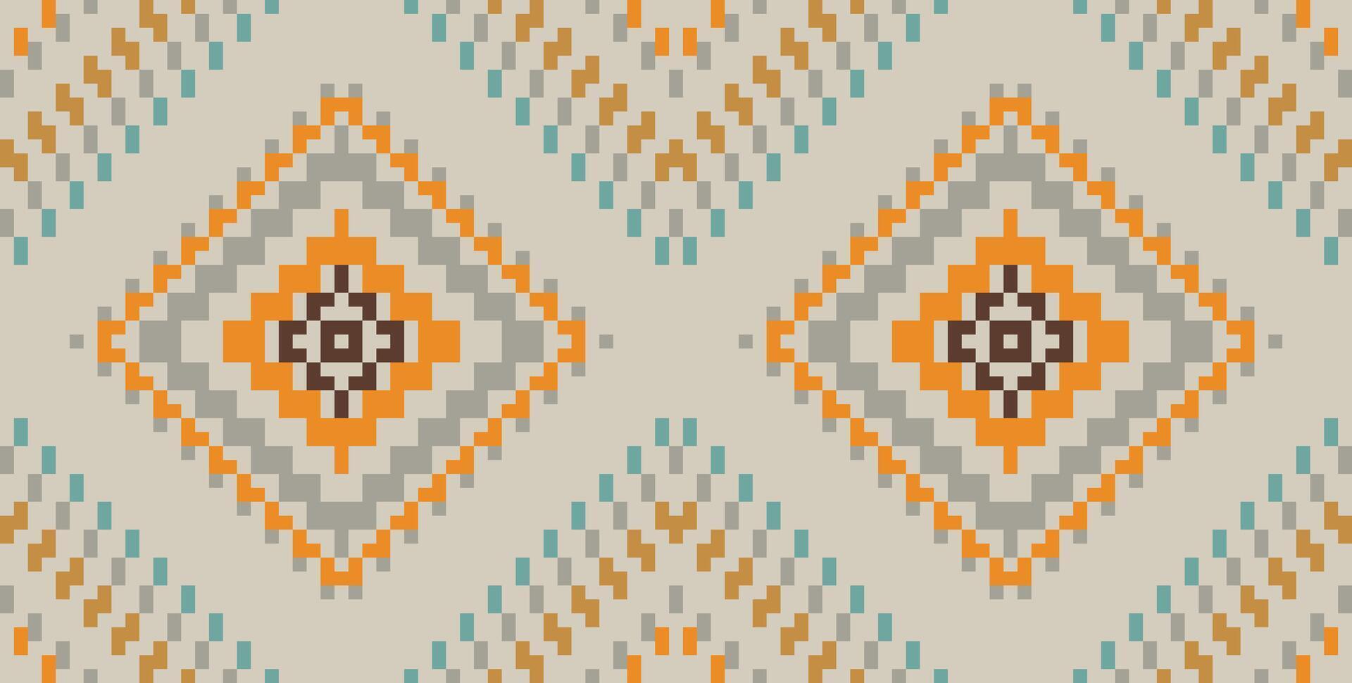 Native Ethnic Seamless Patternfolk Embroidery, Aztec Geometric Ornament Print. Design for Carpet, Wallpaper, Clothing, Wrapping, Fabric vector