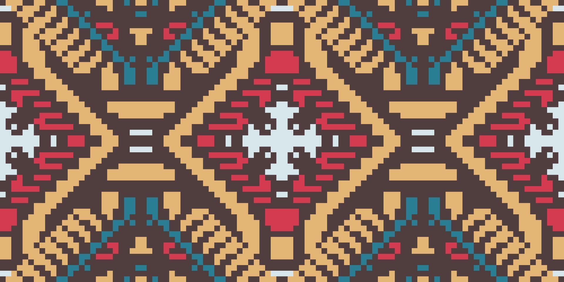 Shawl Traditional Dishcloth Knitting Patternfolk Embroidery, Aztec Geometric Ornament Print. Design for Carpet, Wallpaper, Clothing, Wrapping, Fabric vector