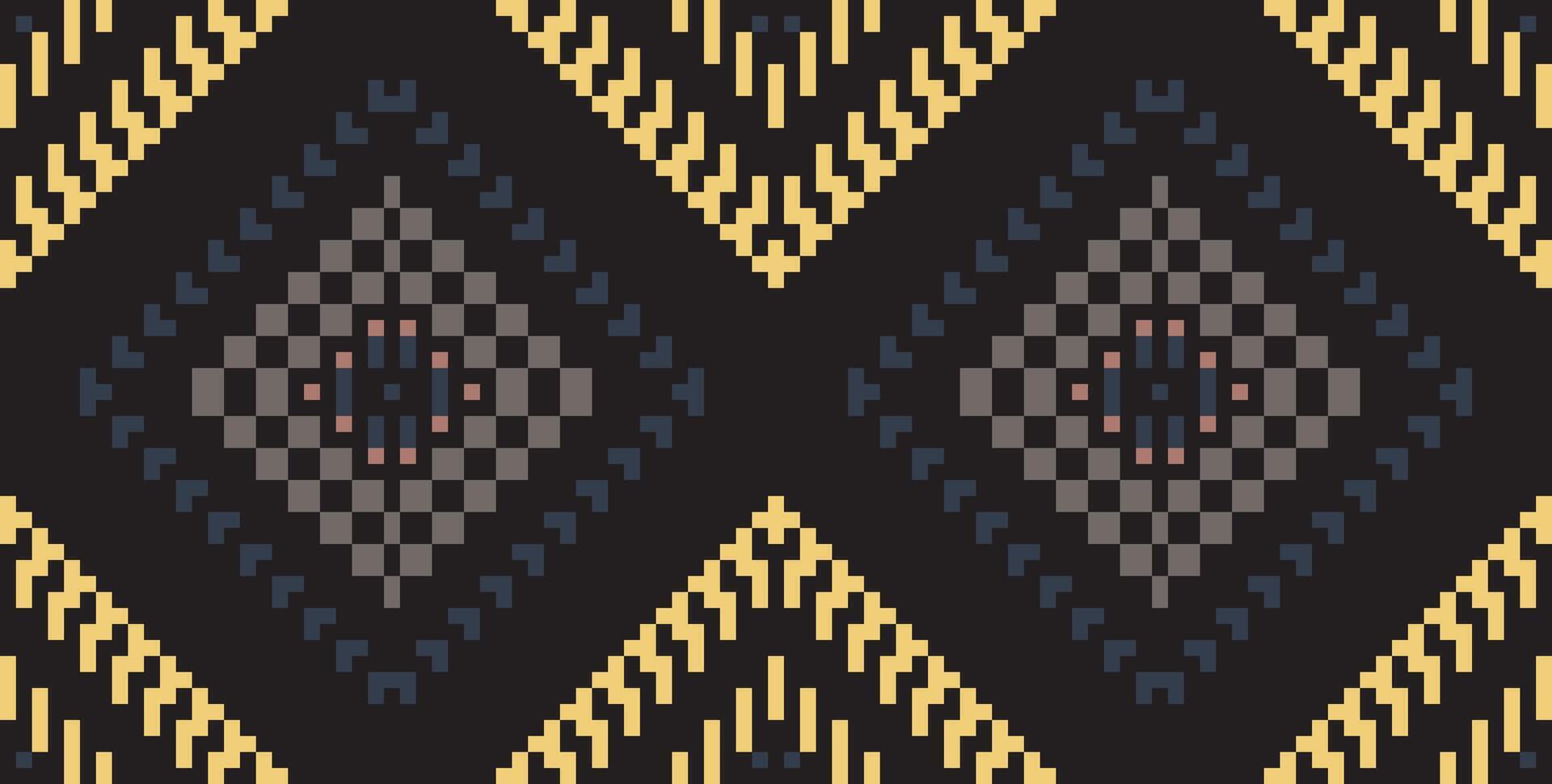 Classic Geometric Arabic Patternfolk Embroidery, Aztec Geometric Ornament Print. Design for Carpet, Wallpaper, Clothing, Wrapping, Fabric vector