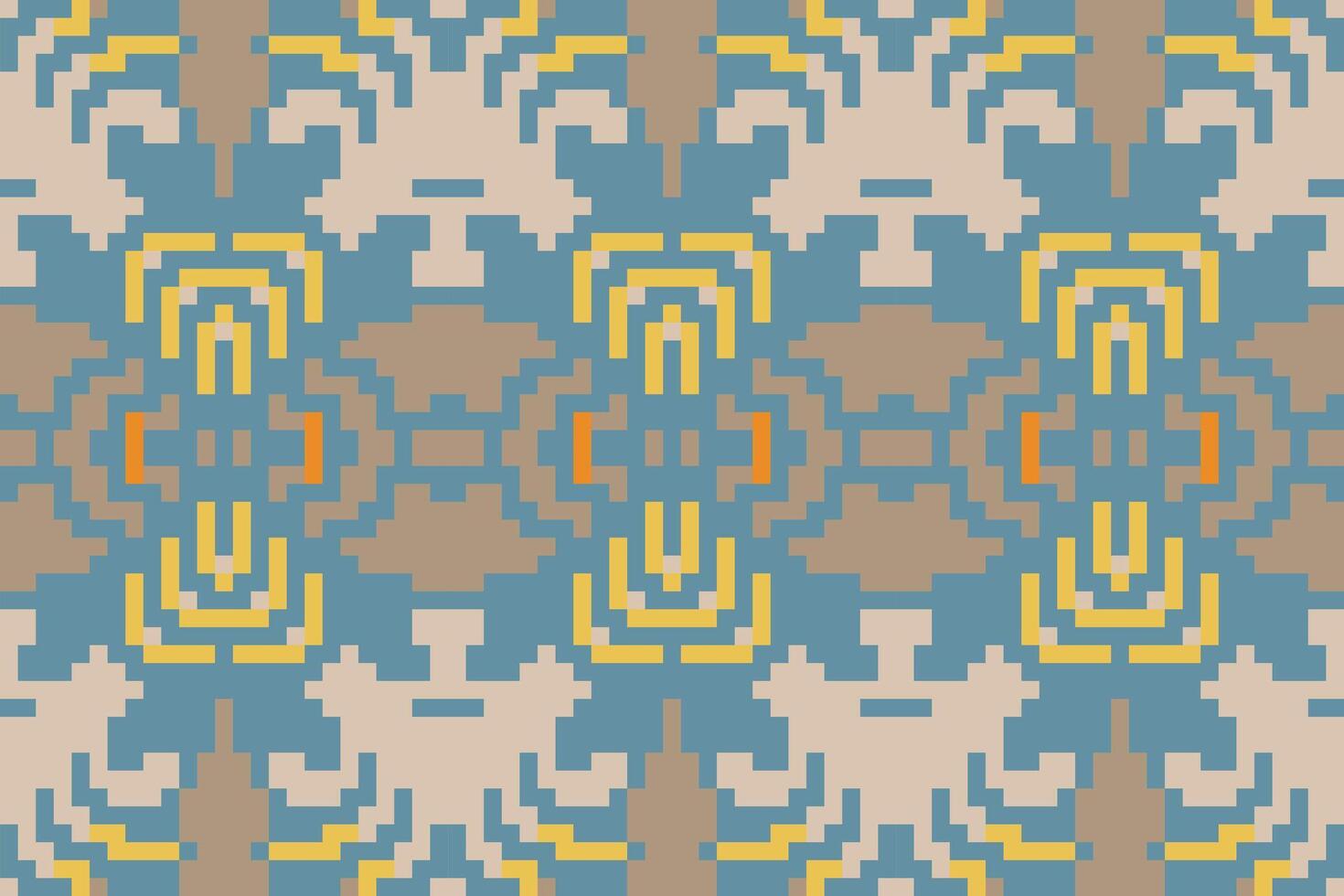 Shawl Geometric Pattern Backgroundfolk Embroidery, Aztec Geometric Ornament Print. Design for Carpet, Wallpaper, Clothing, Wrapping, Fabric vector