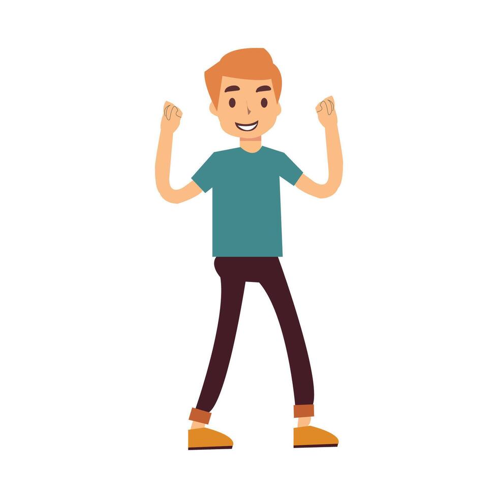 Smiling businessman in a suit giving vector