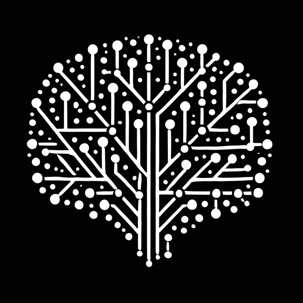 A white tree with dots on it vector