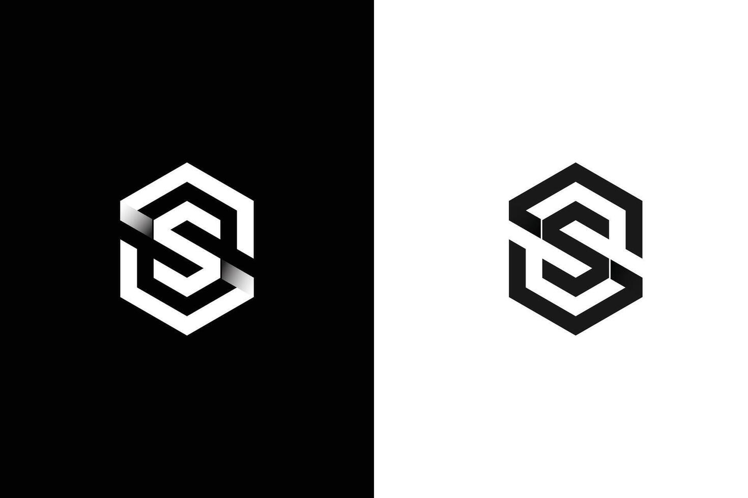 SS Letter Hexagonal Sheap Combination logo design SS Logo design vector
