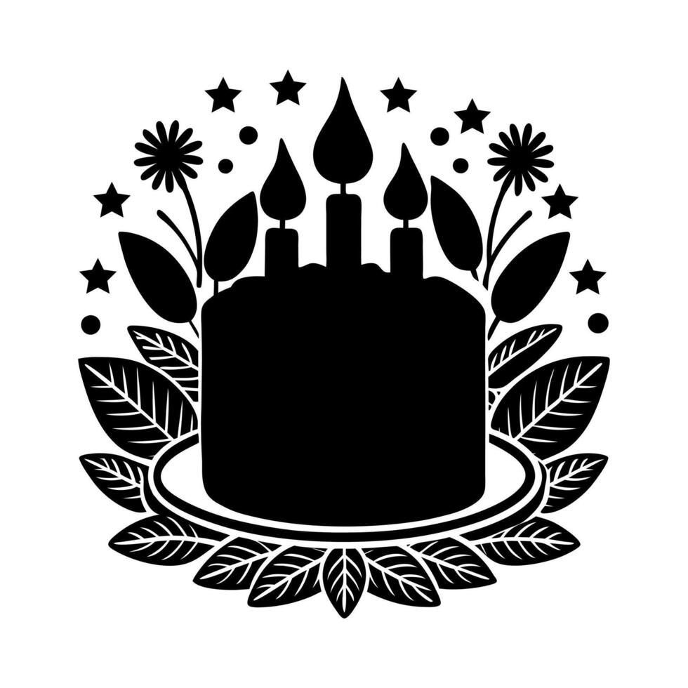 birthday cake icon illustration vector