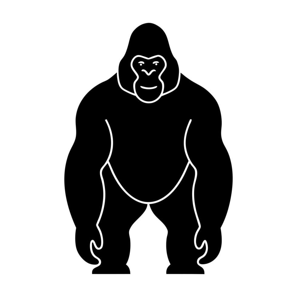 gorilla silhouette illustration art vector
