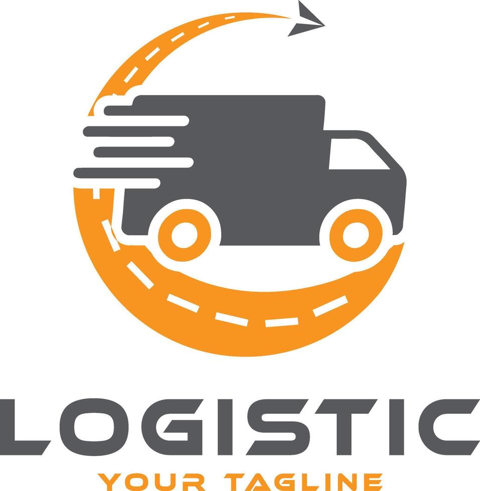 Logistic Delivery Truck Logo Design vector