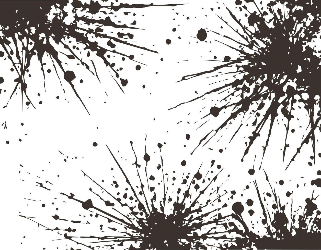 Abstract Ink Paint Brush Splatter Pattern, Grunge rusty dirty Texture Art illustration Background Design vector